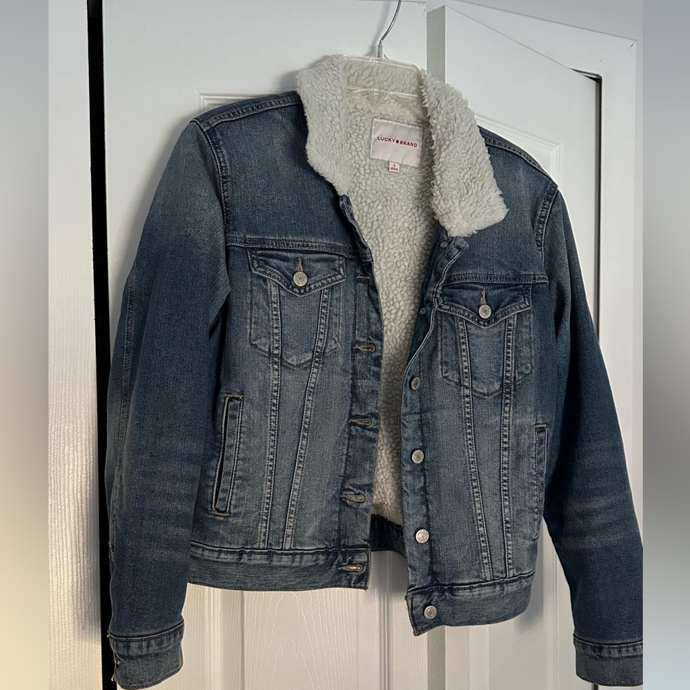 Lucky Brand sherpa-lined jean jacket